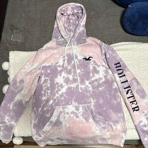 Hollister Tie Dye Logo Pullover Hoodie